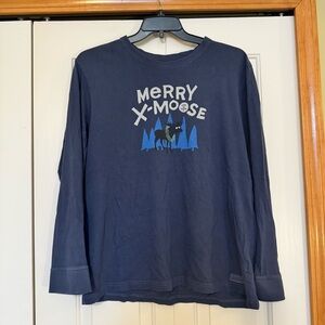 Life Is Good Merry Moose Long Sleeve Crusher Fit Tee